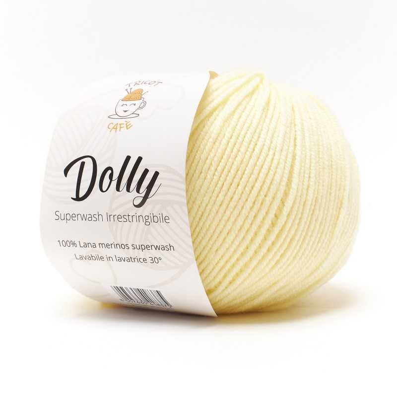 Gomitolo di lana merinos superwash giallino Dolly del marchio Tricot Café Gomitolo di lana merinos superwash giallino Dolly del marchio Tricot Café