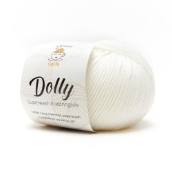Gomitolo di lana merinos superwash bianco Dolly del marchio Tricot Café