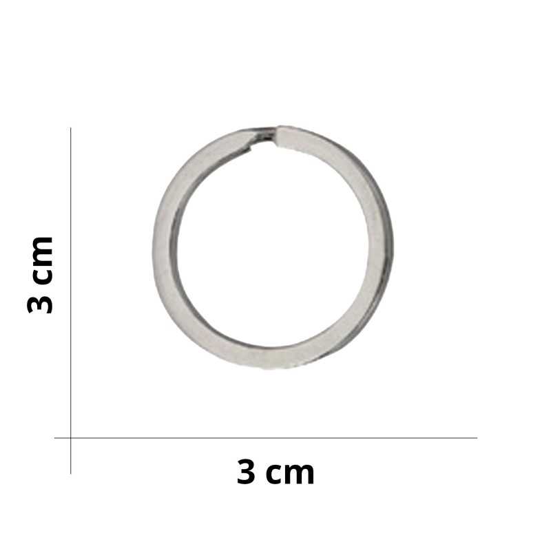 Metal Key Ring & Bag Ring - ⌀ 30mm - Silver Metal Key Ring & Bag Ring - ⌀ 30mm - Silver