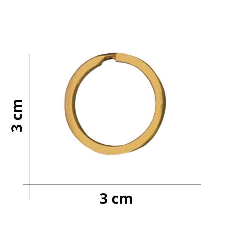 Metal Key Ring & Bag Ring - ⌀ 30mm - Gold Metal Key Ring & Bag Ring - ⌀ 30mm - Gold
