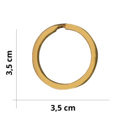 Anello in metallo per borse e portachiavi - ⌀ 35 mm - Oro
