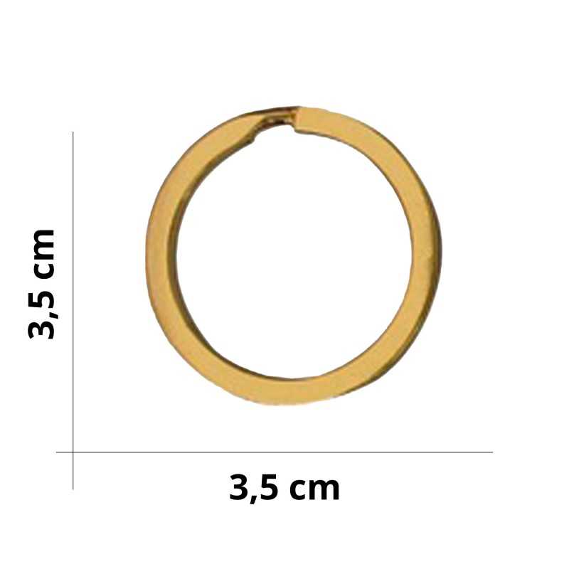 Anello in metallo per borse e portachiavi - ⌀ 35 mm - Oro Anello in metallo per borse e portachiavi - ⌀ 35 mm - Oro