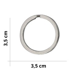 Anello in metallo per borse e portachiavi - ⌀ 35 mm - Argento