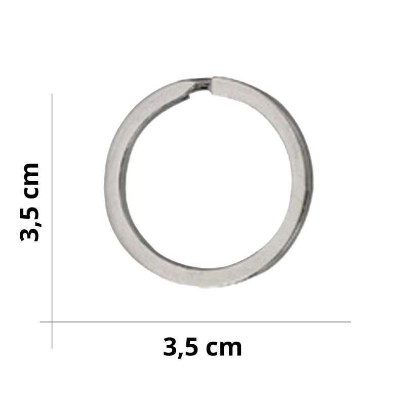 Anello in metallo per borse e portachiavi - ⌀ 35 mm - Argento Anello in metallo per borse e portachiavi - ⌀ 35 mm - Argento