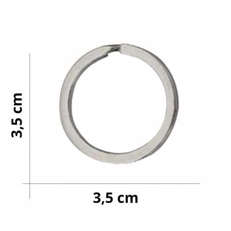 Metal Ring for Bags and Keychains - ⌀ 35 mm - Silver