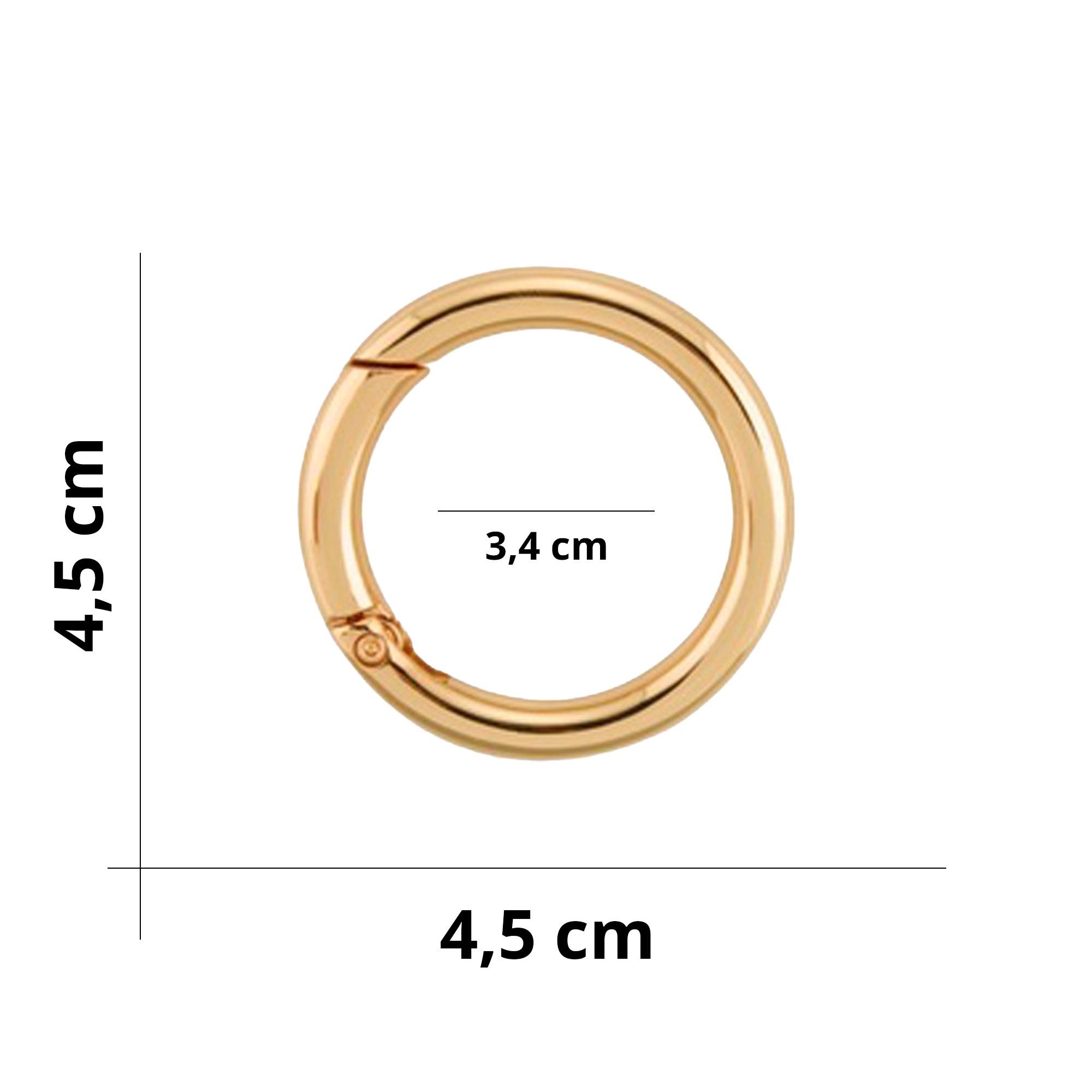 Anello Moschettone in Metallo per Borse e Portachiavi 3 4 cm Tricot Cafe