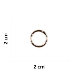 Metal Carabiner Ring for DIY Bags - Ø 2cm - Silver