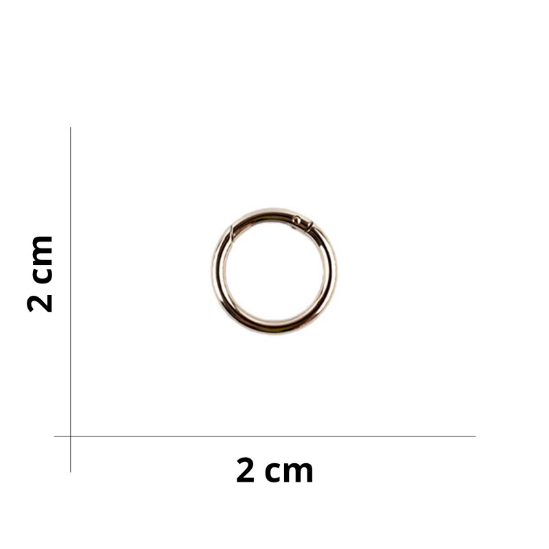 Anello moschettone in metallo per borse fai da te - Ø 2cm - Argento Anello moschettone in metallo per borse fai da te - Ø 2cm - Argento