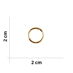 Anneau mousqueton en métal pour sacs DIY - Ø 2cm Doré