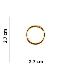 Anello Moschettone ideale per Borse- Ø 2,7cm - 
oro