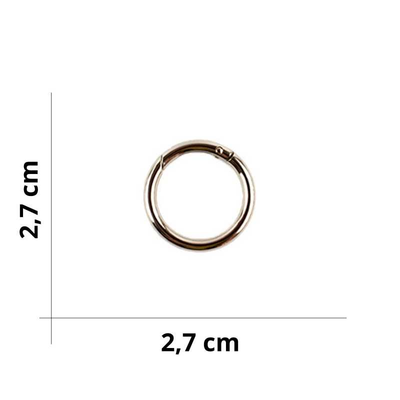 Carabiner Ring Ideal for Bags - Ø 2.7cm - Silver Carabiner Ring Ideal for Bags - Ø 2.7cm - Silver