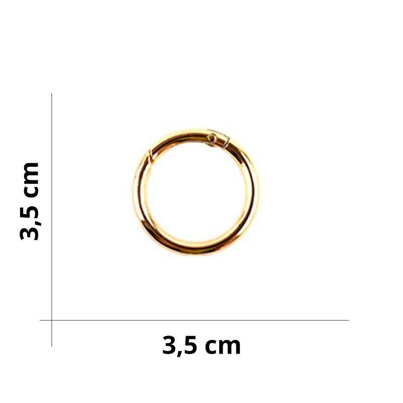 Anneau Mousqueton pour Sacs - Ø 3,5 cm - Or Anneau Mousqueton pour Sacs - Ø 3,5 cm - Or