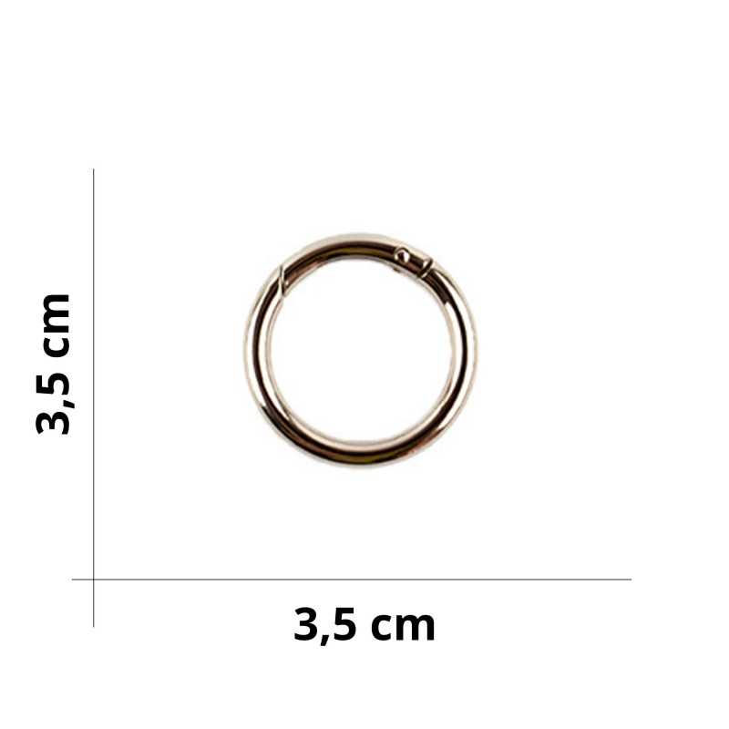 Anello Moschettone per Borse - Ø 3,5cm - Argento Anello Moschettone per Borse - Ø 3,5cm - Argento