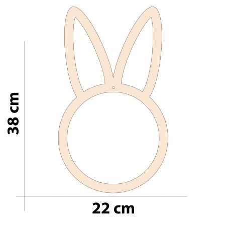 Wreath with wooden rabbit...
