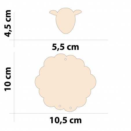 Wooden sheep for DIY...