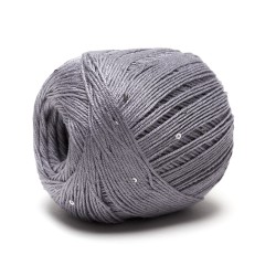 Aurora filato paillettes viscosa - Grigio, gomitolo per uncinetto
