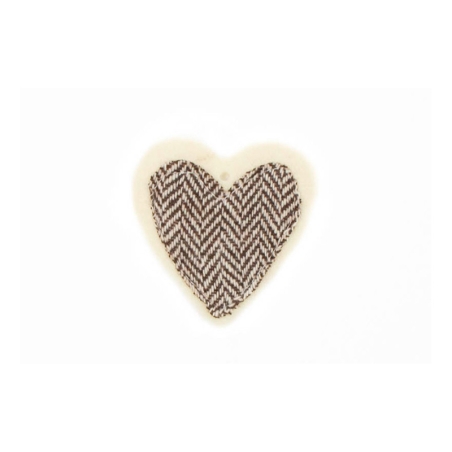 Coeur en feutre crème