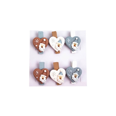 Heart clothespins