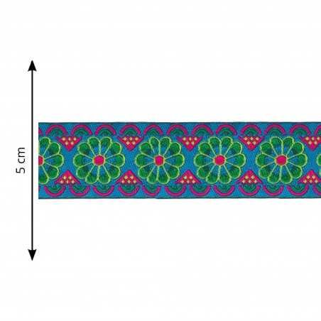 Flower jacquard ribbon -...
