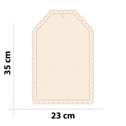 Wooden tag with decorations...