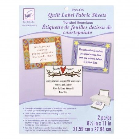 Quilted label fabric sheets...