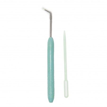 Loom hook with plastic needle