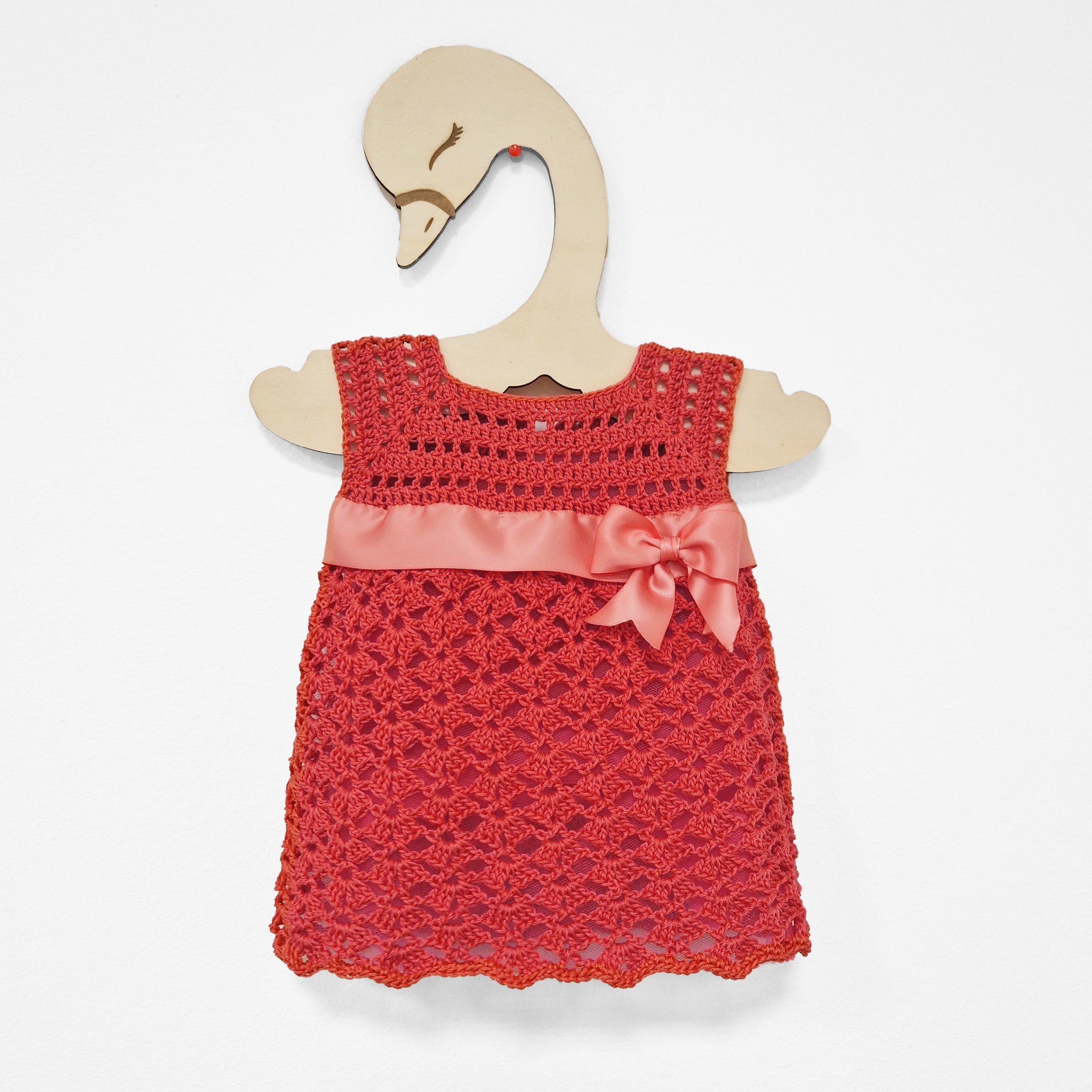 Sweet Elena Kit Vestitino Neonata all Uncinetto Tricot Cafe