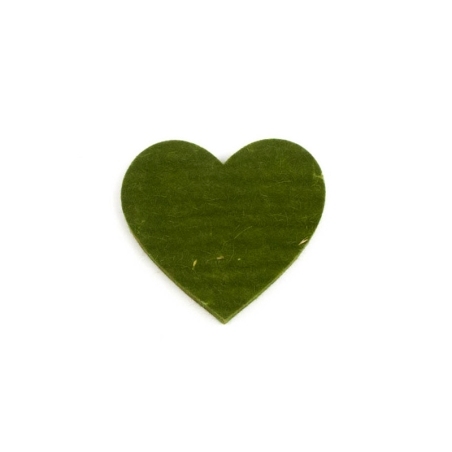 Coeur en feutre vert