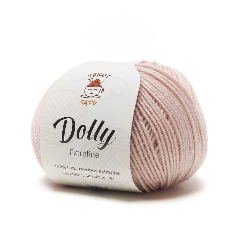 Gomitolo di lana merinos superwash rosa antico chiaro Dolly del marchio Tricot Café Gomitolo di lana merinos superwash rosa antico chiaro Dolly del marchio Tricot Café