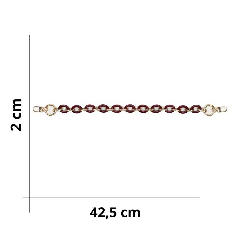 Anse chaîne en résine pour sacs en tissu au crochet et DIY - Dimensions - 42,5x2cm Anse chaîne en résine pour sacs en tissu au crochet et DIY - Dimensions - 42,5x2cm