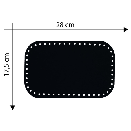 Fondo Borsa 28x17,5cm Nero