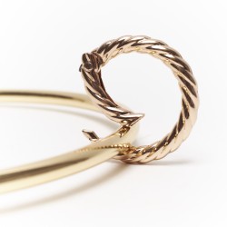 Round Striped Snap Hook for DIY Bags - Gold - Special Detail
