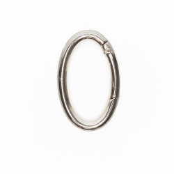 Oval Snap Hook for Crochet and Fabric Bags - Silver