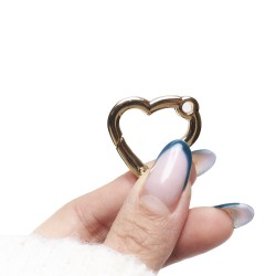 Moschettone a cuore per borse fai da te Oro