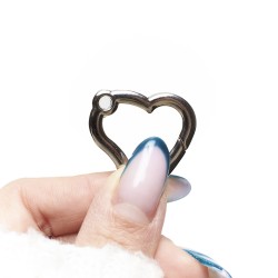 Fermoir coeur pour sacs DIY Argenté