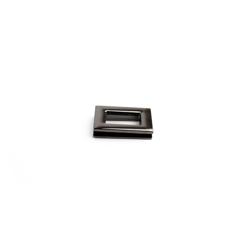 Fermeture de sac twist rectangulaire moyenne pour sacs - Gunmetal - Taille 3x2cm Fermeture de sac twist rectangulaire moyenne pour sacs - Gunmetal - Taille 3x2cm