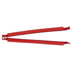 Chiusura borsa con cerniera in tessuto finta pelle -  Rosso - Misure 40x4,5 cm