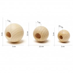 Boules en bois avec trous...