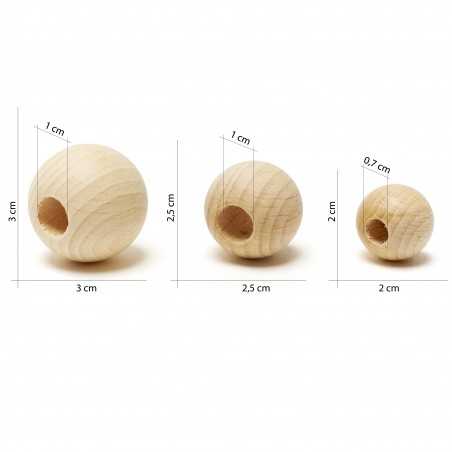 Boules en bois avec trous...