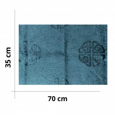 Blue velvet effect fabric...