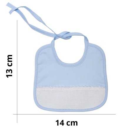 Baby bib with striped Aida...