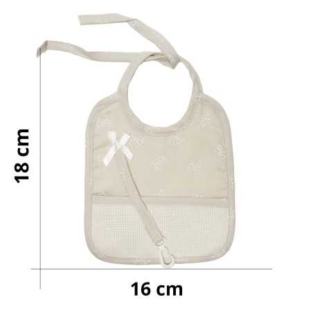 Baby bib with bows and...