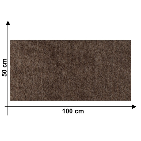 Feltro 3mm Marrone Melange W