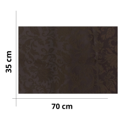 Brown Damask Fabric Panel –...