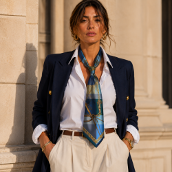 Foulard Donna Seta « Cadre...