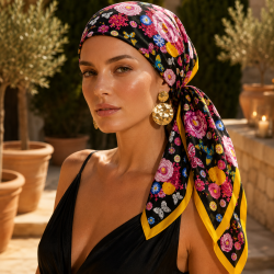 Foulard Donna Seta « Jardin...