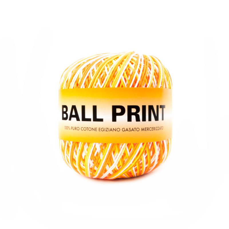 Ball Print 1124 Misto Bianco-Arancione-Giallo