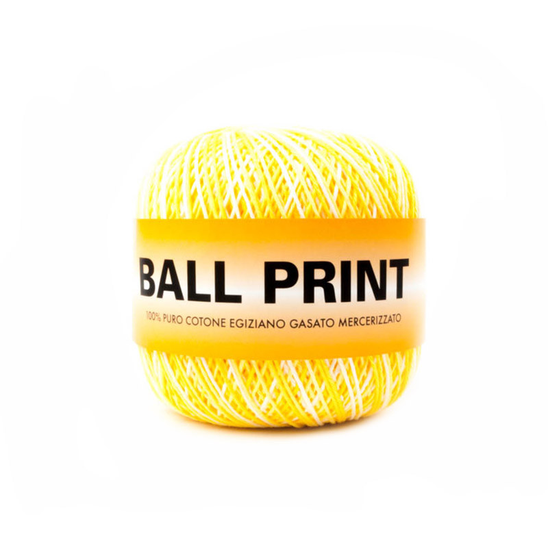Ball Print 4 Misto Bianco-Giallo