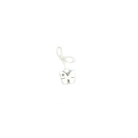 Papillon en bois blanc pour...