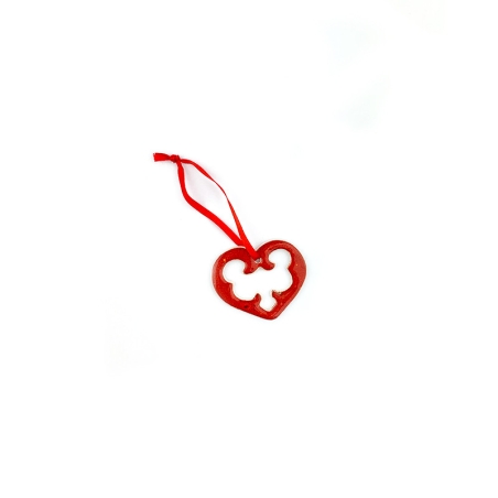 Coeur en céramique rouge...